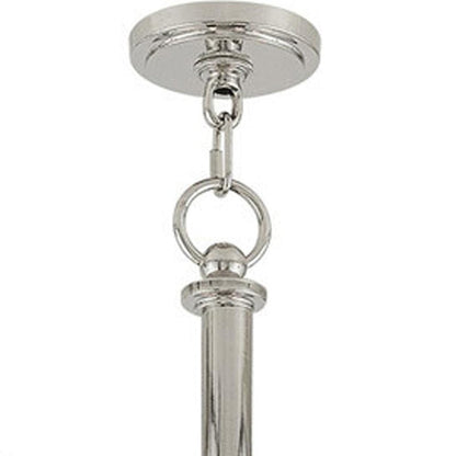 Nickel Multi Light Metal Dimmable Chandelier With Shades HomeRoots