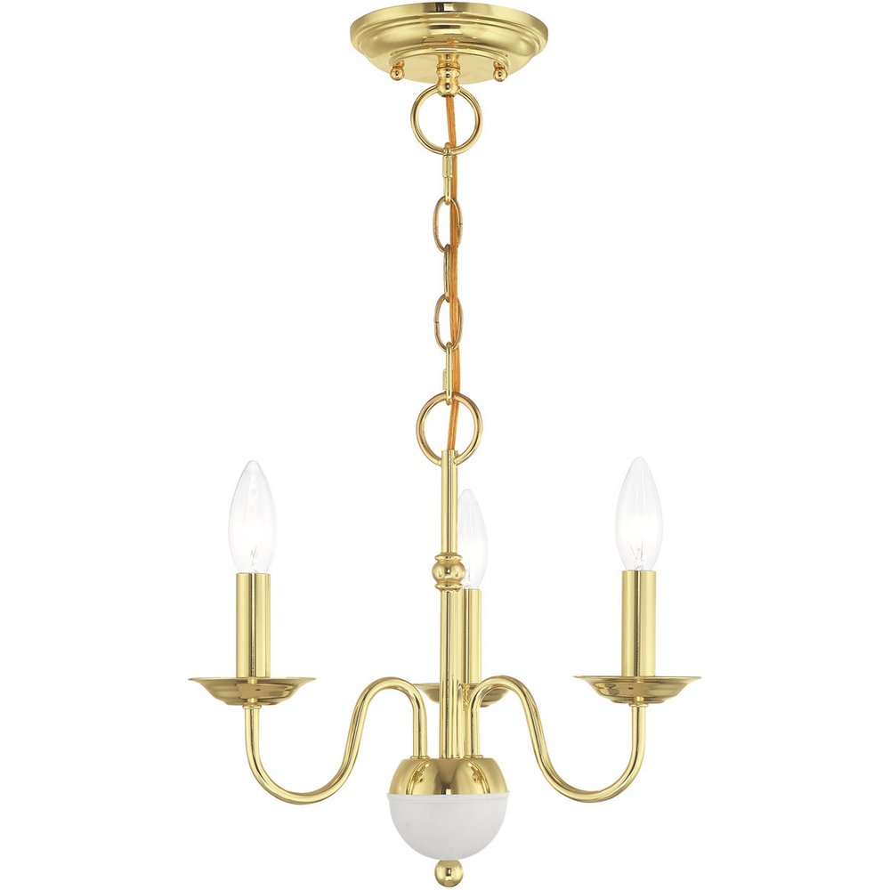 Brass Three Light Metal Dimmable Chandelier With Shades HomeRoots