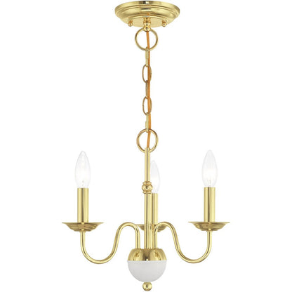 Brass Three Light Metal Dimmable Chandelier With Shades HomeRoots