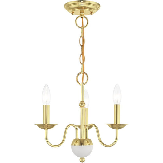 Brass Three Light Metal Dimmable Chandelier With Shades HomeRoots