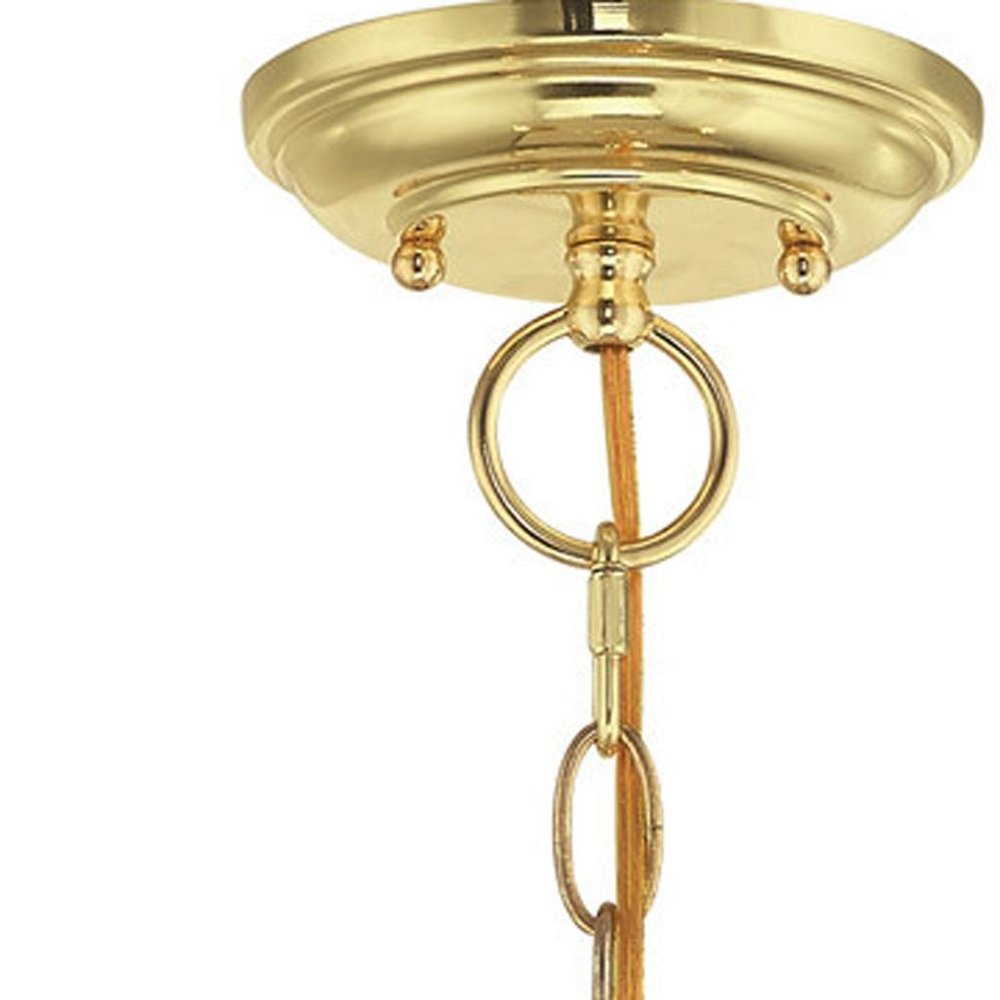Brass Three Light Metal Dimmable Chandelier With Shades HomeRoots