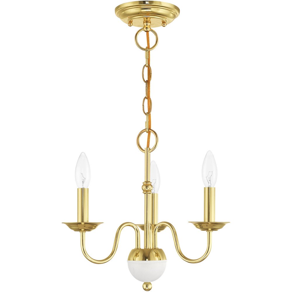 Brass Three Light Metal Dimmable Chandelier With Shades HomeRoots