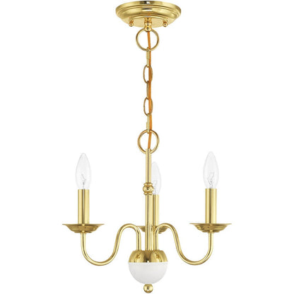 Brass Three Light Metal Dimmable Chandelier With Shades HomeRoots