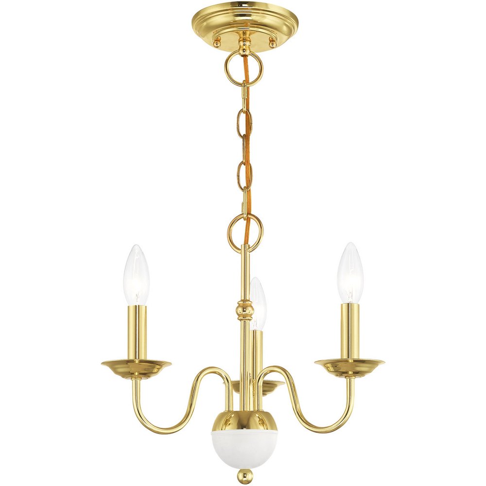 Brass Three Light Metal Dimmable Chandelier With Shades HomeRoots