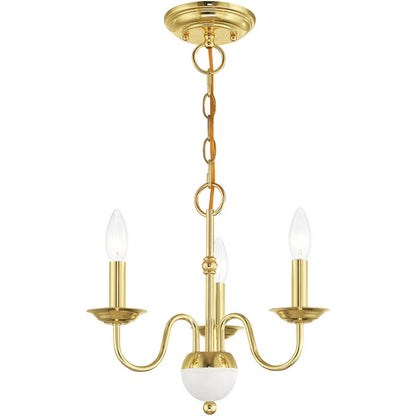 Brass Three Light Metal Dimmable Chandelier With Shades HomeRoots