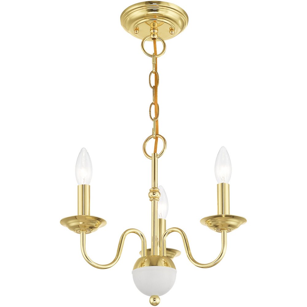 Brass Three Light Metal Dimmable Chandelier With Shades HomeRoots