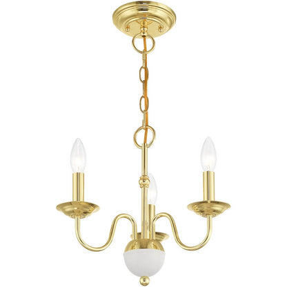 Brass Three Light Metal Dimmable Chandelier With Shades HomeRoots