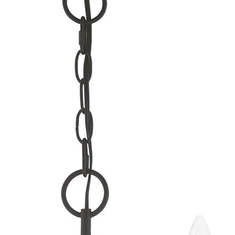 Black Three Light Metal Dimmable Chandelier With Shades HomeRoots