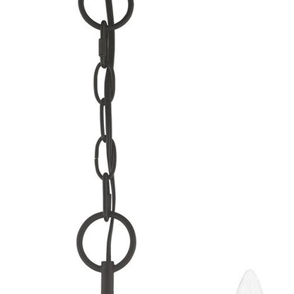Black Three Light Metal Dimmable Chandelier With Shades HomeRoots