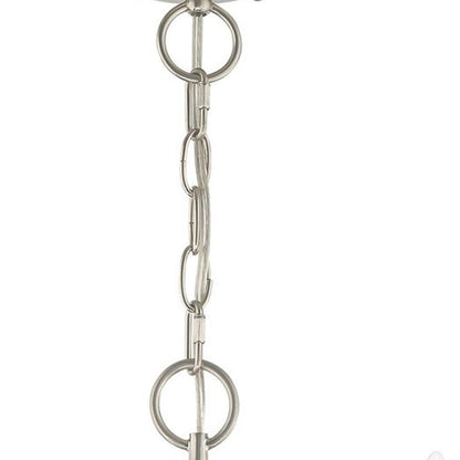 Nickel Three Light Metal Dimmable Chandelier With Shades HomeRoots