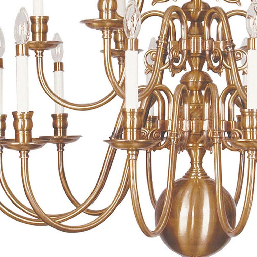 Brass Multi Light Metal Dimmable Chandelier With Shades HomeRoots