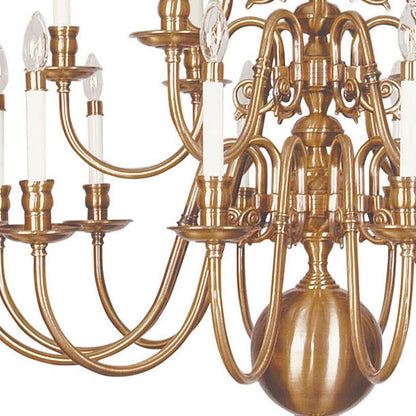 Brass Multi Light Metal Dimmable Chandelier With Shades HomeRoots