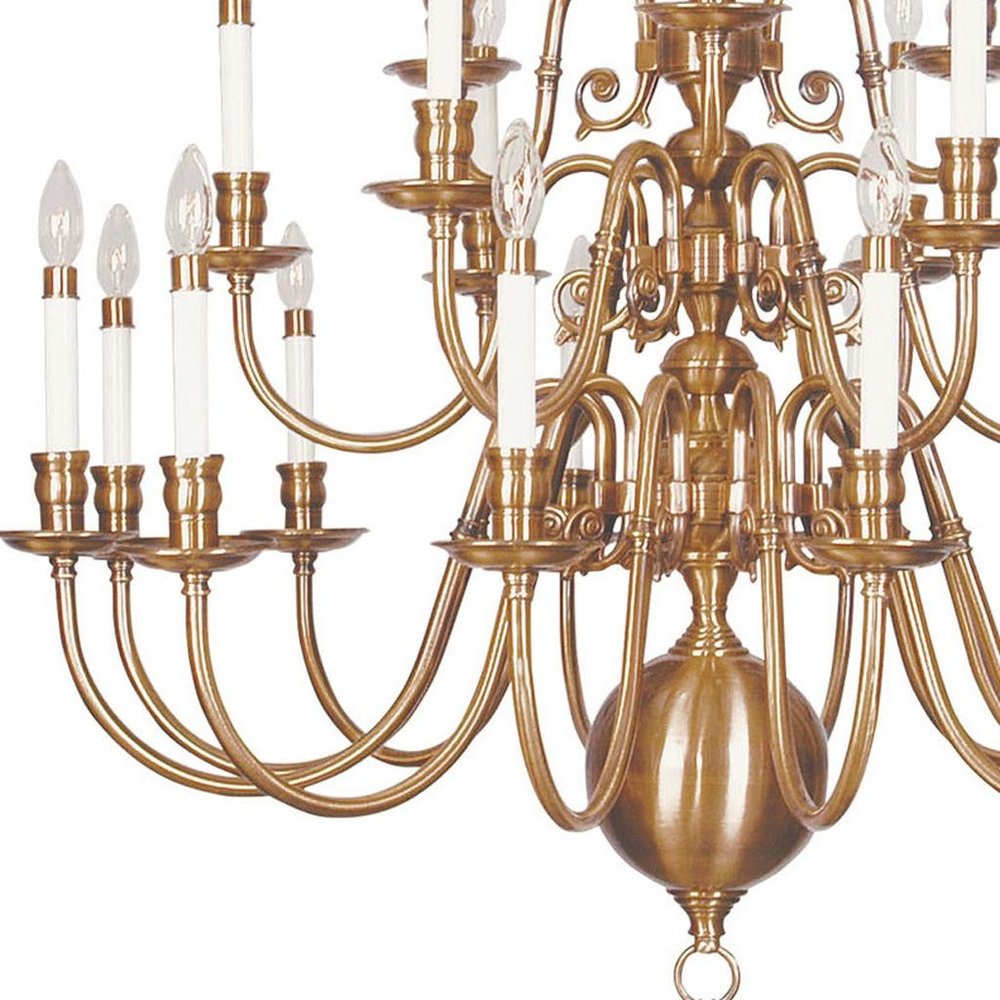 Brass Multi Light Metal Dimmable Chandelier With Shades HomeRoots