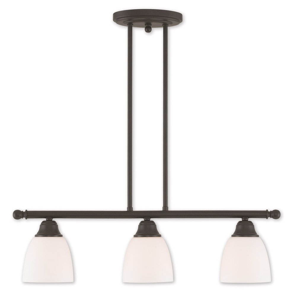 Bronze Three Light Metal Dimmable Chandelier With Shades HomeRoots