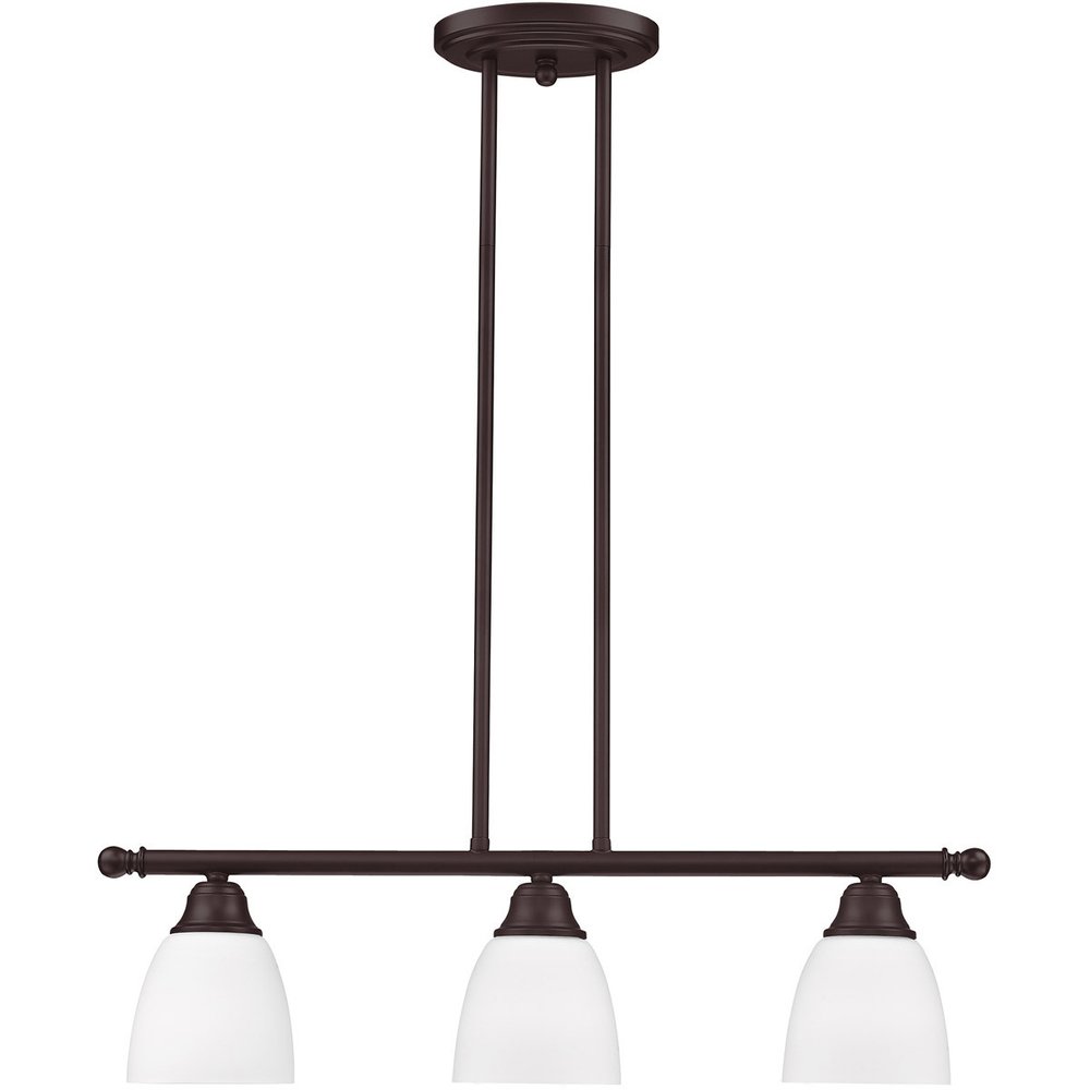 Bronze Three Light Metal Dimmable Chandelier With Shades HomeRoots