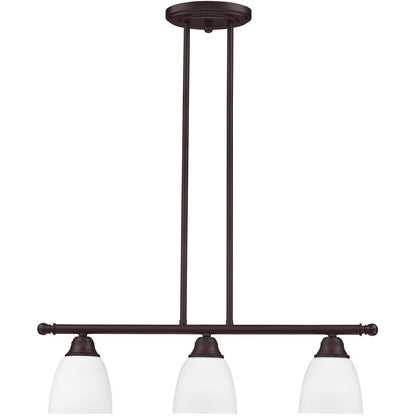 Bronze Three Light Metal Dimmable Chandelier With Shades HomeRoots