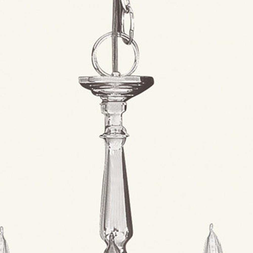 Nickel Five Light Metal Dimmable Chandelier With Shades HomeRoots