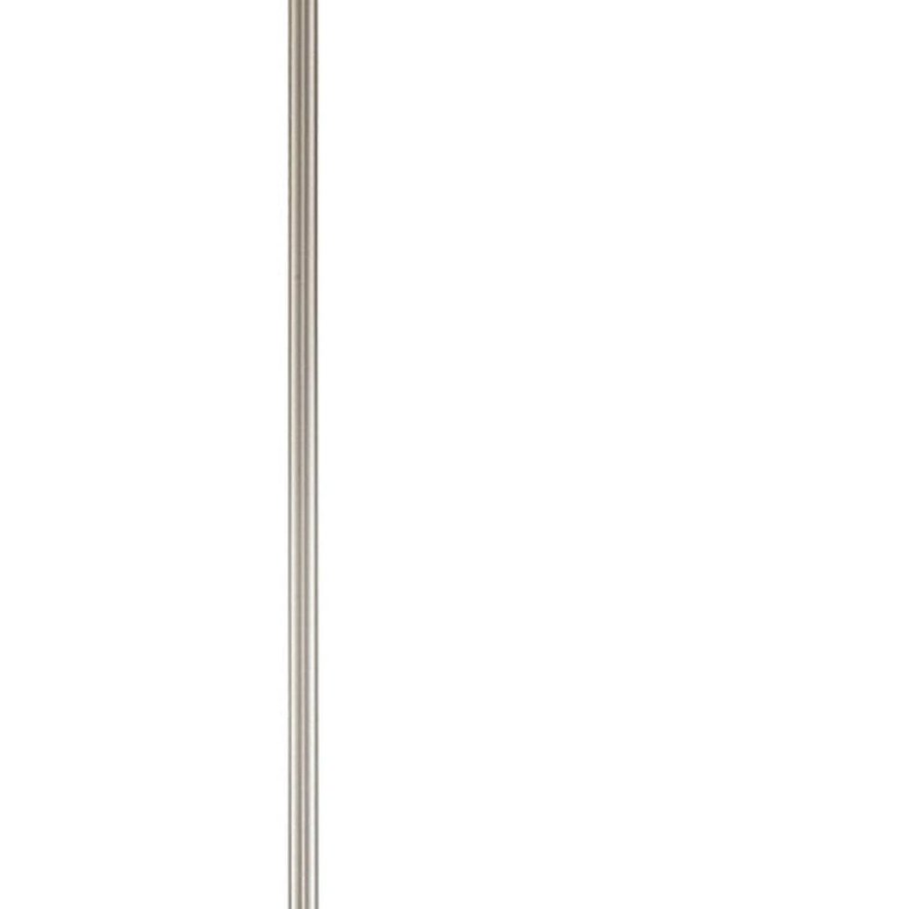 Nickel Four Light Metal Dimmable Chandelier With Shades HomeRoots