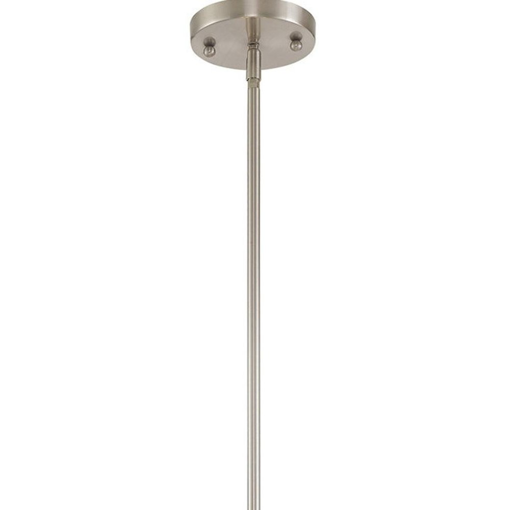 Nickel Four Light Metal Dimmable Chandelier With Shades HomeRoots