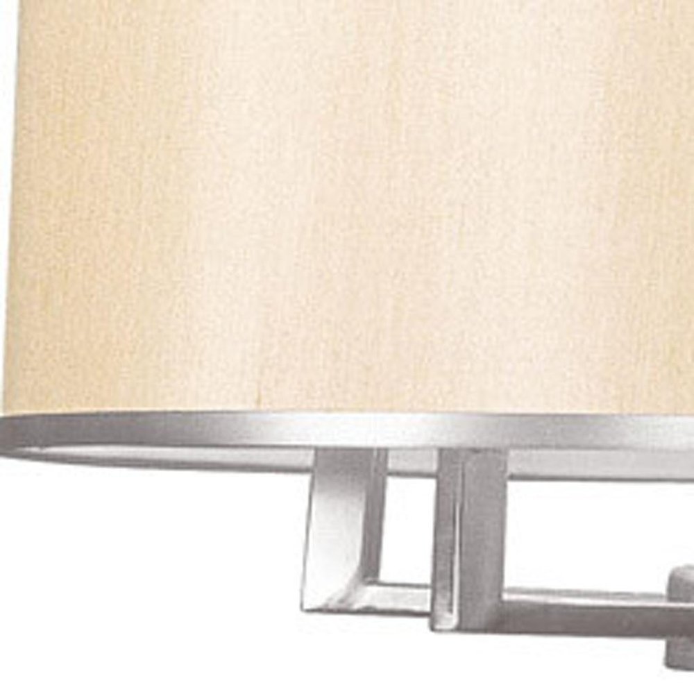 Nickel Four Light Metal Dimmable Chandelier With Shades HomeRoots