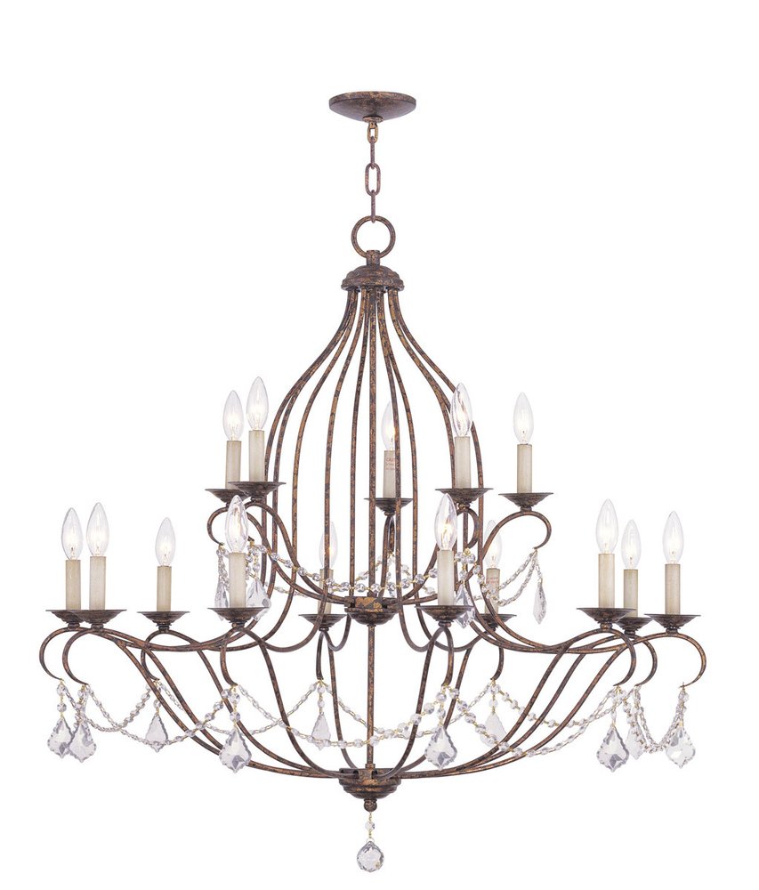 Bronze Multi Light Metal Dimmable Chandelier With Shades HomeRoots