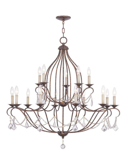 Bronze Multi Light Metal Dimmable Chandelier With Shades HomeRoots