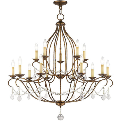 Bronze Multi Light Metal Dimmable Chandelier With Shades HomeRoots