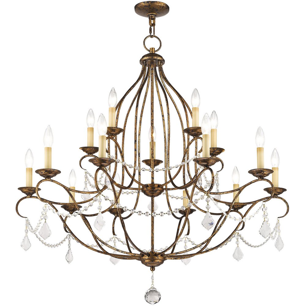 Bronze Multi Light Metal Dimmable Chandelier With Shades HomeRoots