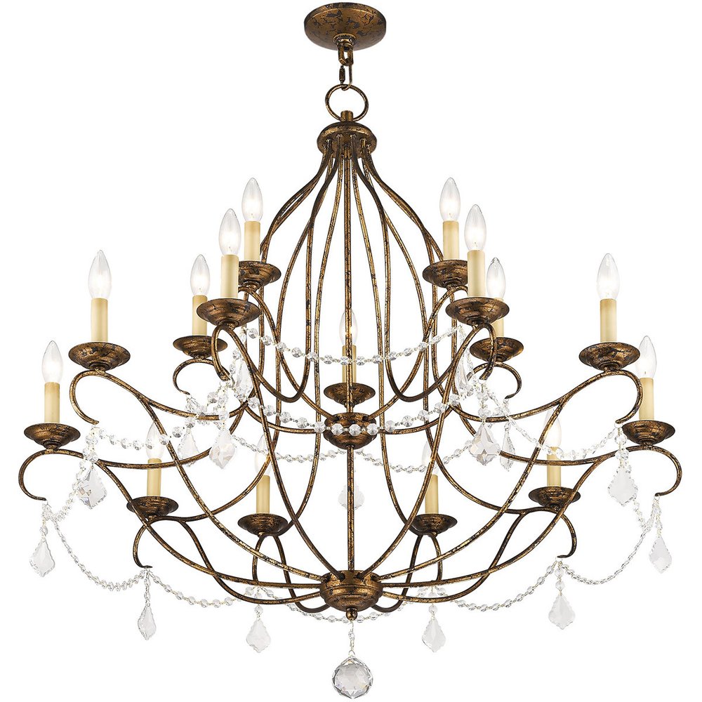 Bronze Multi Light Metal Dimmable Chandelier With Shades HomeRoots