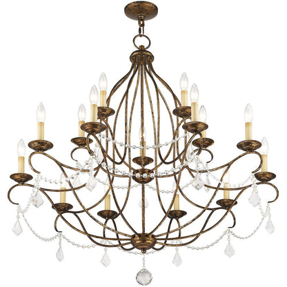Bronze Multi Light Metal Dimmable Chandelier With Shades HomeRoots