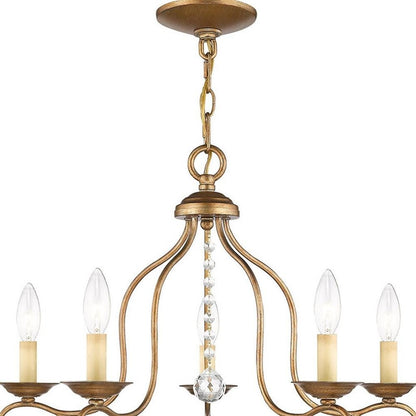 Five Light Dimmable Chandelier With Shades HomeRoots