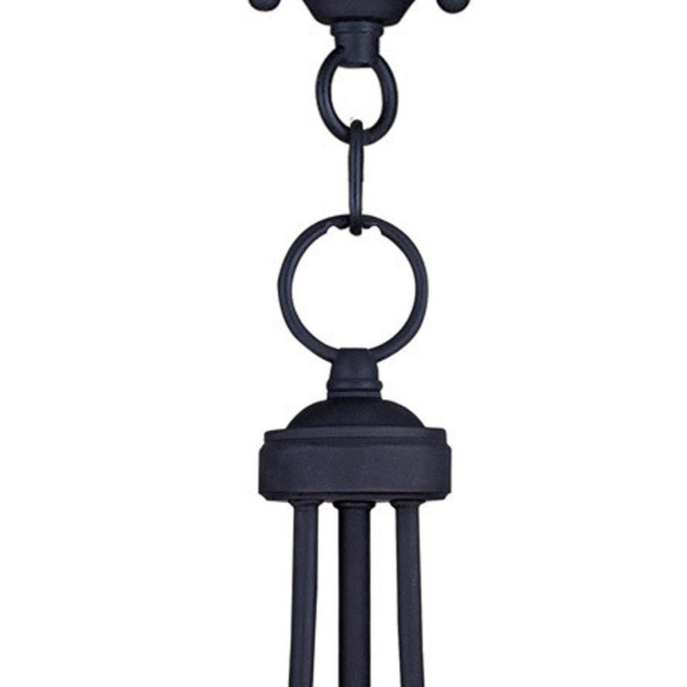 Black Three Light Metal Dimmable Chandelier With Shades HomeRoots