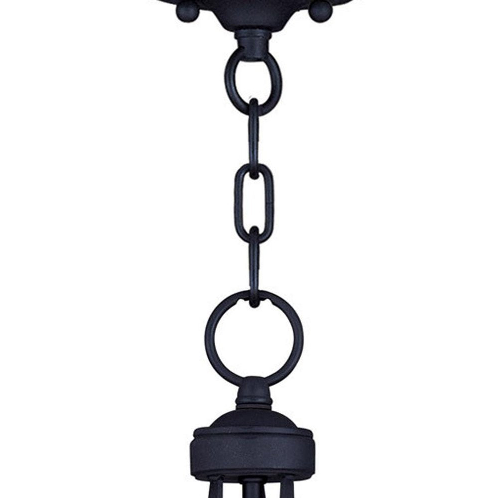 Black Three Light Metal Dimmable Chandelier With Shades HomeRoots