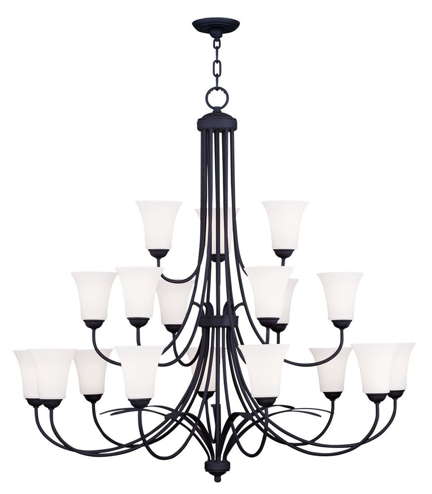 Black Multi Light Metal Dimmable Chandelier With Shades HomeRoots