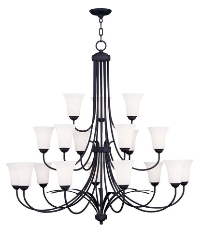 Black Multi Light Metal Dimmable Chandelier With Shades HomeRoots