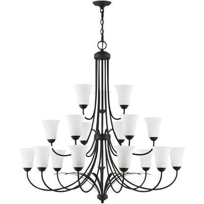 Black Multi Light Metal Dimmable Chandelier With Shades HomeRoots