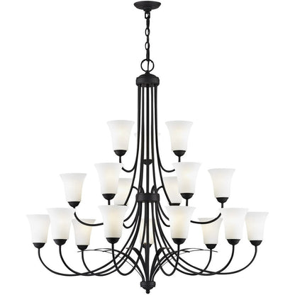 Black Multi Light Metal Dimmable Chandelier With Shades HomeRoots