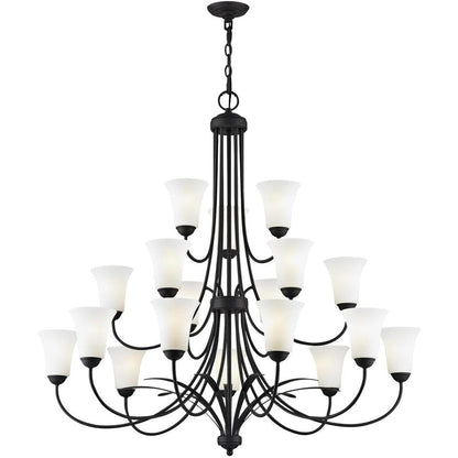 Black Multi Light Metal Dimmable Chandelier With Shades HomeRoots