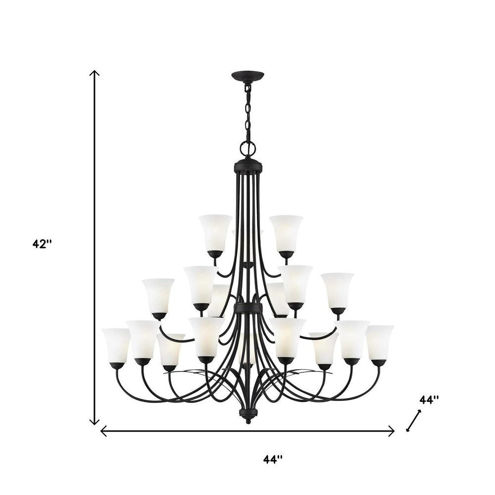 Black Multi Light Metal Dimmable Chandelier With Shades HomeRoots