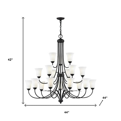 Black Multi Light Metal Dimmable Chandelier With Shades HomeRoots