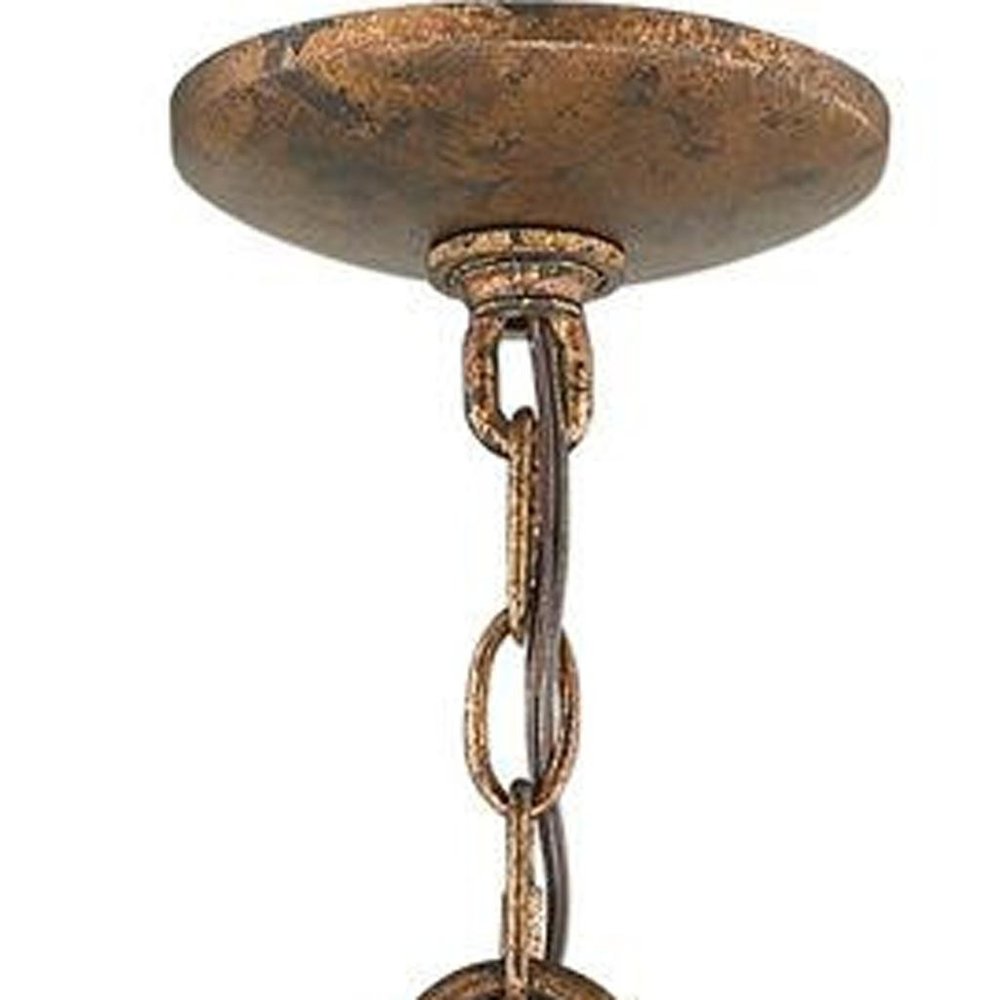 Bronze Five Light Metal Dimmable Chandelier With Shades HomeRoots