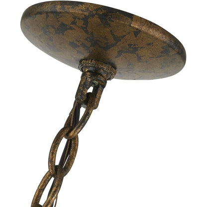 Bronze Six Light Metal Dimmable Chandelier With Shades HomeRoots