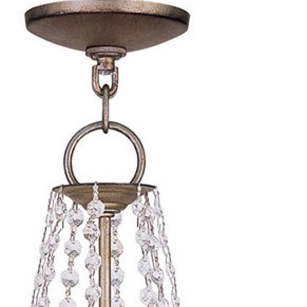 Silver Eight Light Metal Dimmable Chandelier With Shades HomeRoots