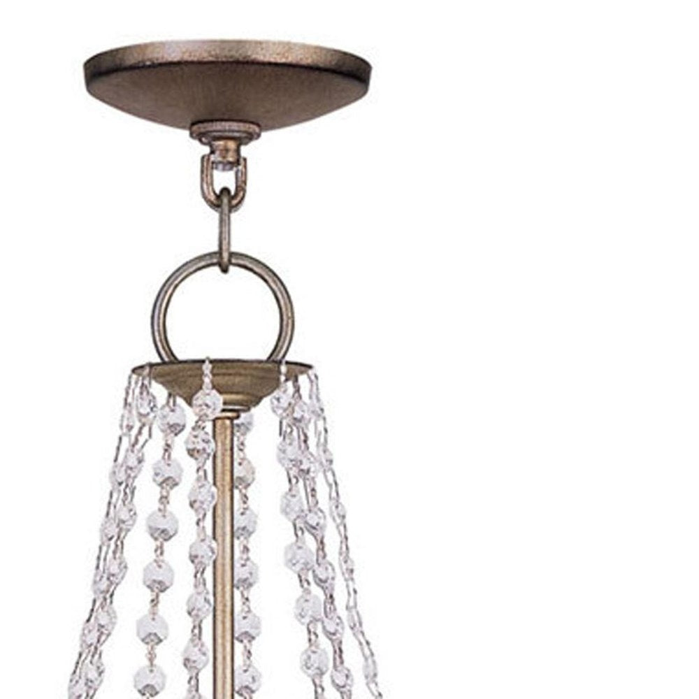 Silver Eight Light Metal Dimmable Chandelier With Shades HomeRoots