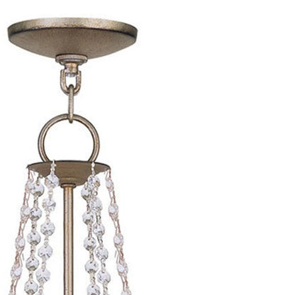 Silver Nine Light Metal Dimmable Chandelier With Shades HomeRoots