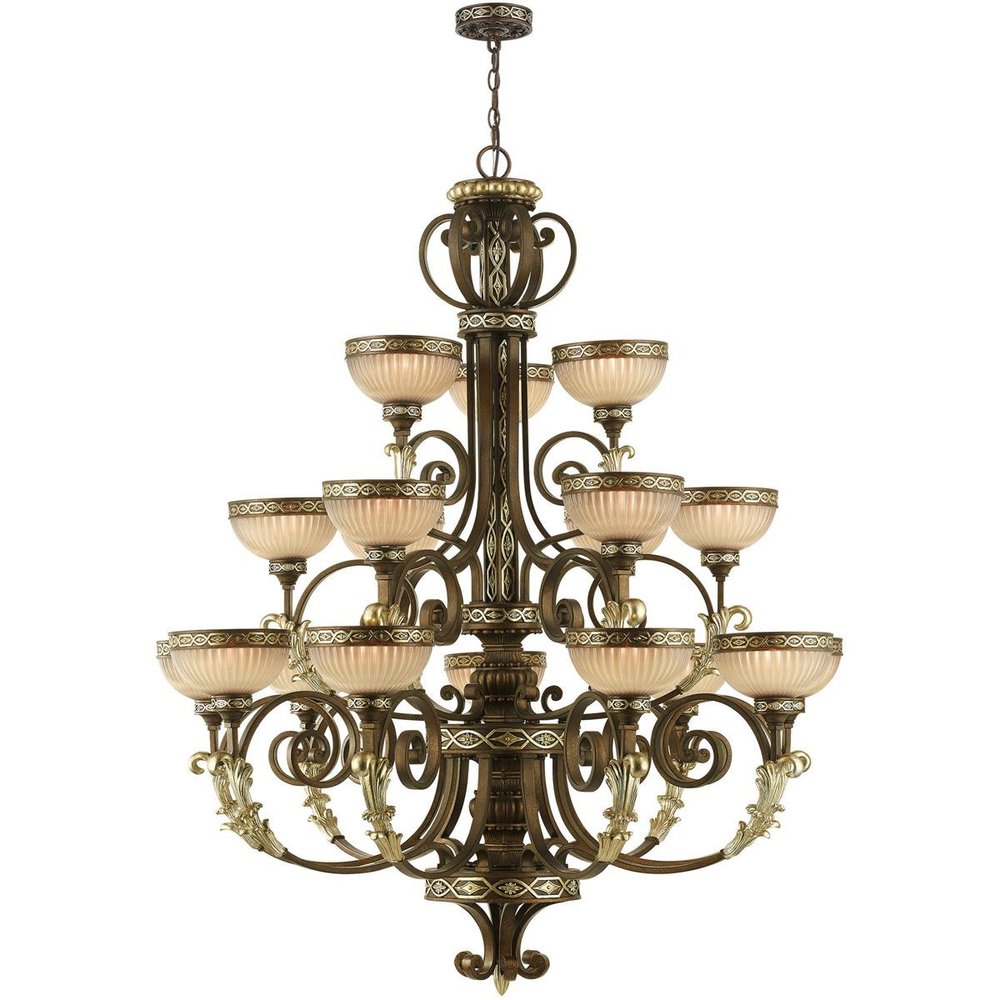 Bronze Multi Light Metal Dimmable Chandelier With Shades HomeRoots