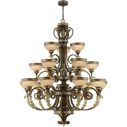 Bronze Multi Light Metal Dimmable Chandelier With Shades HomeRoots