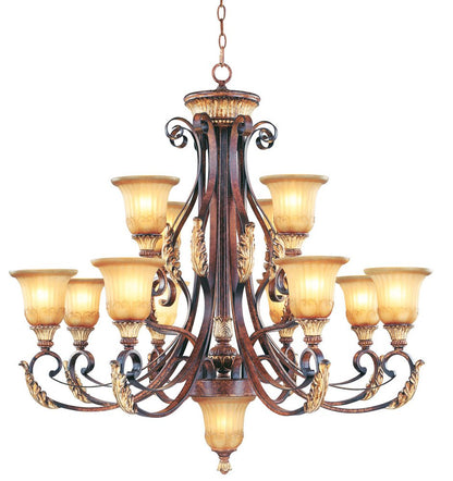 Bronze Multi Light Metal Dimmable Chandelier With Shades HomeRoots