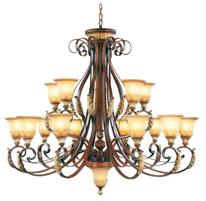 Bronze Multi Light Metal Dimmable Chandelier With Shades HomeRoots
