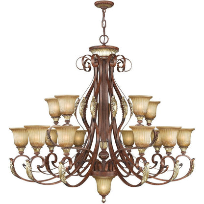 Bronze Multi Light Metal Dimmable Chandelier With Shades HomeRoots